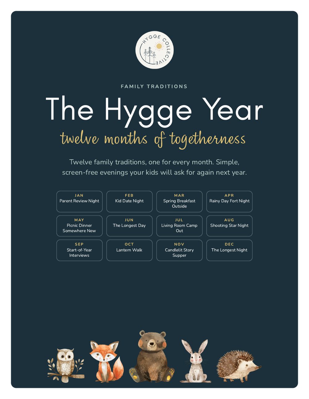 Cover of The Hygge Year printable